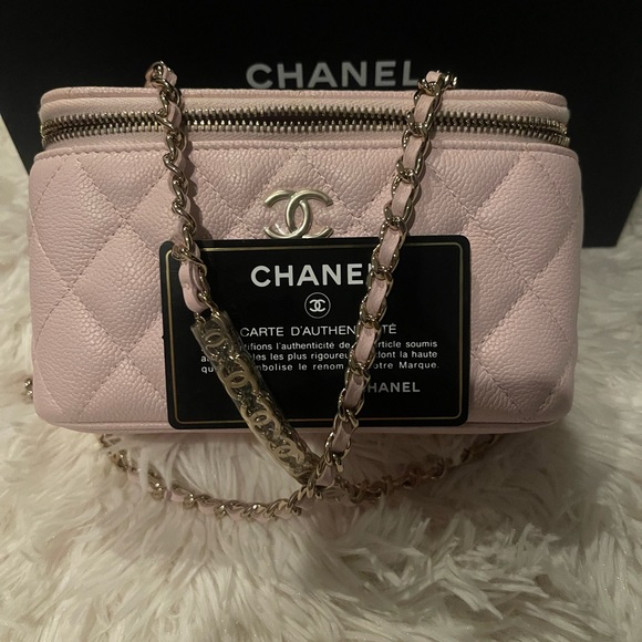 Chanel Light Pink Quilted Vanity Crossbody Bag 22P - Picture 11 of 11